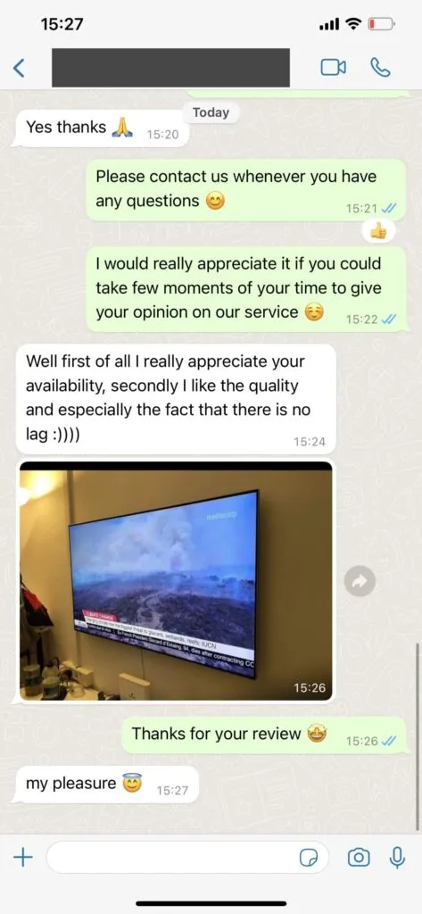 Xenon IPTV capture conversation whatsapp support 2